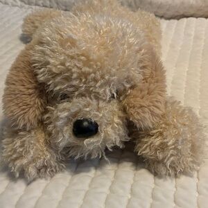 FAO Schwarz Plush Dog Toy - Cream and Tan